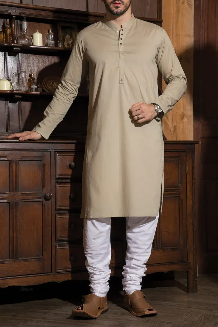 Light Green Blended Kurta - Al-K-733 1