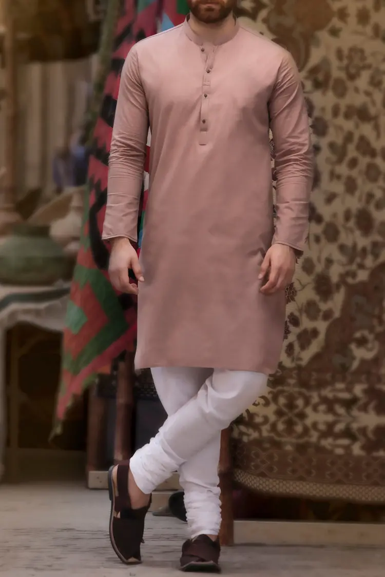 Pink Cotton Kurta - Al-K-743 1
