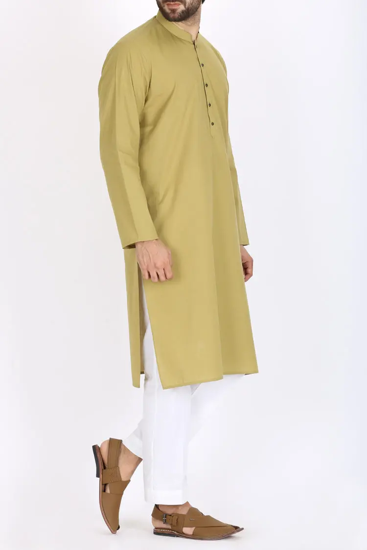 Green Cotton Kurta - Al-K-745 1