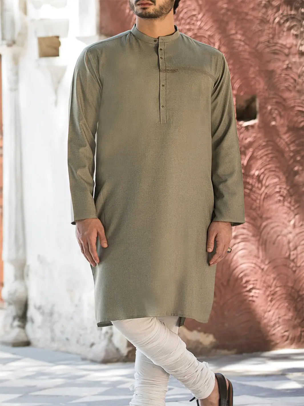 Green Cotton Kurta - Al-K-770 1
