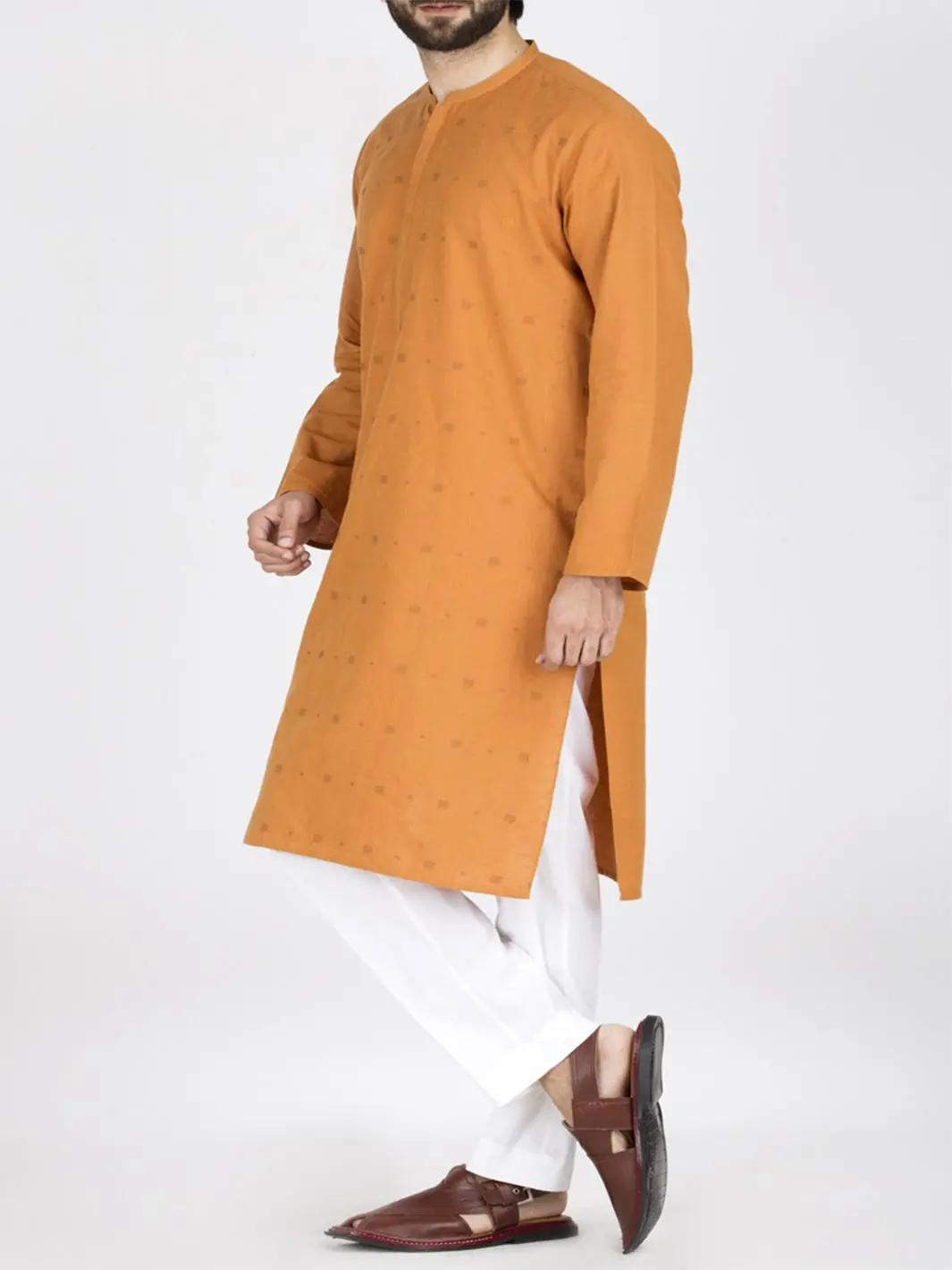 Mustard Blended Kurta - Al-K-786 1