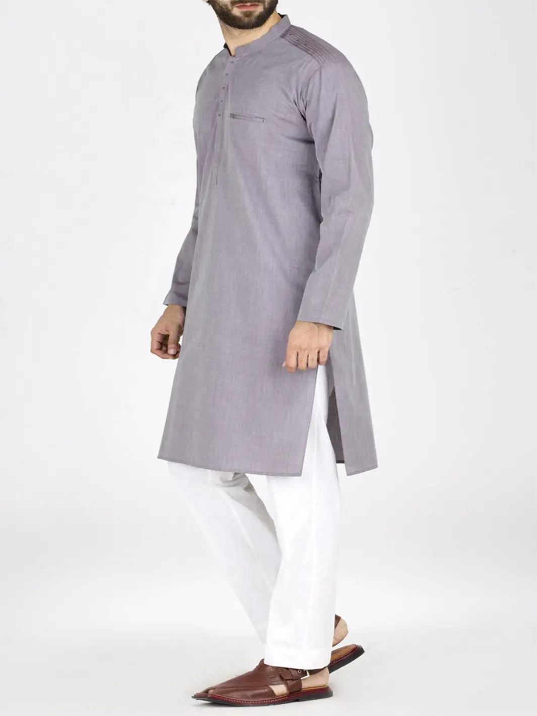 Light Purple Blended Kurta - Al-K-793 1