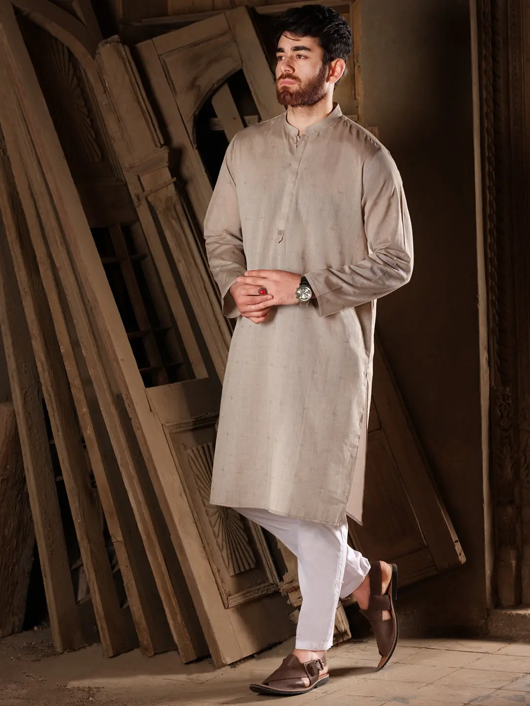 Dark Tea Kurta - Al-K-813 1