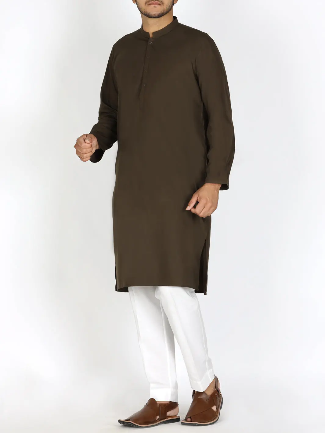 Olive Green Kurta - Al-K-849 1