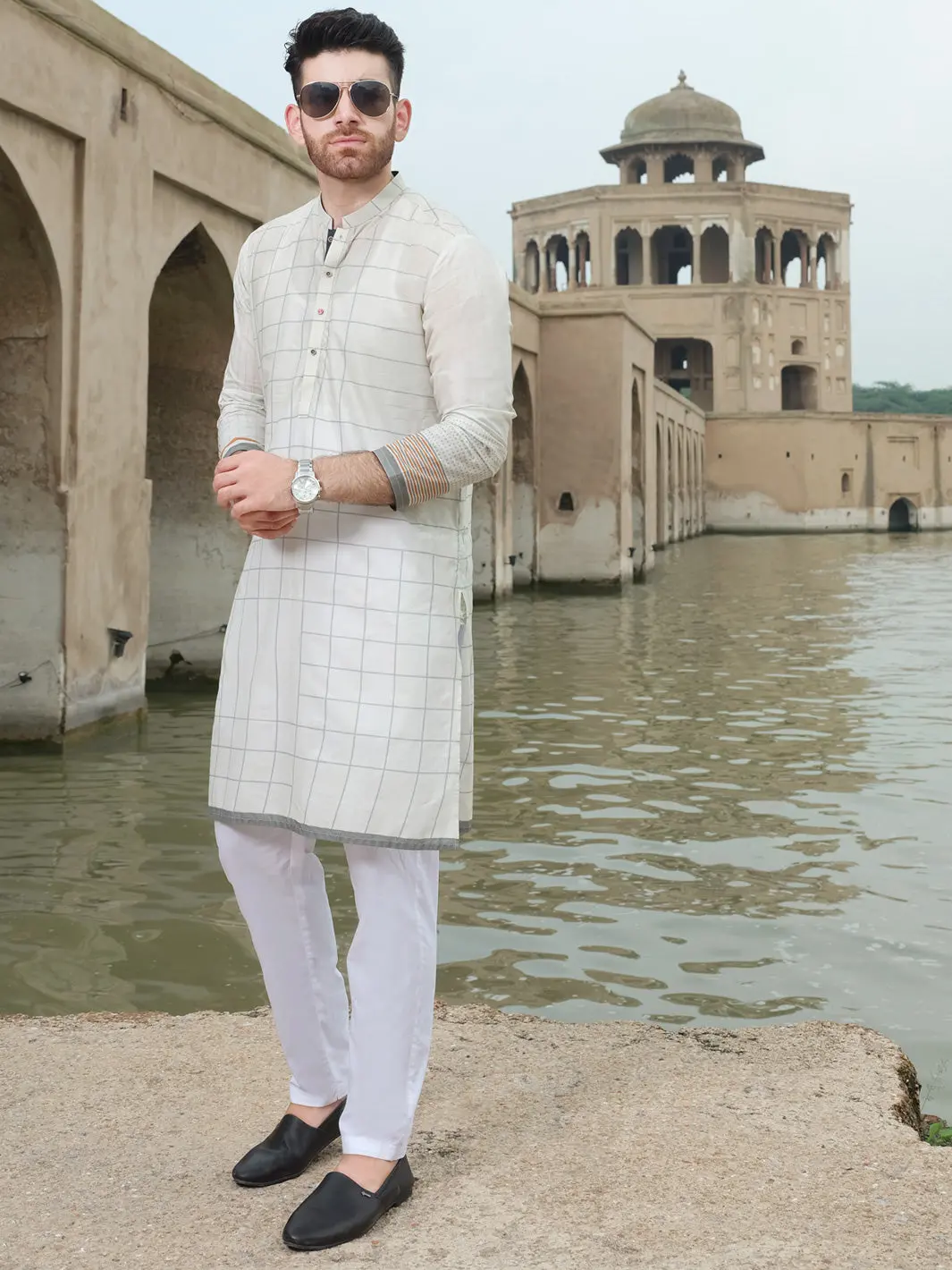 Ivory Cotton Kurta - Al-K-882 1