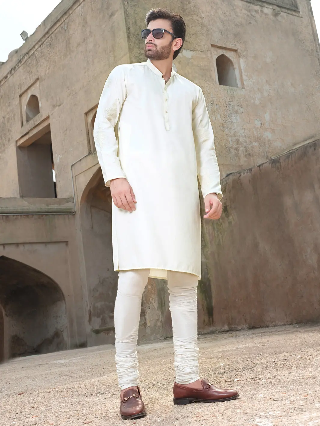 Off White Blended Kurta - Al-K-891 1