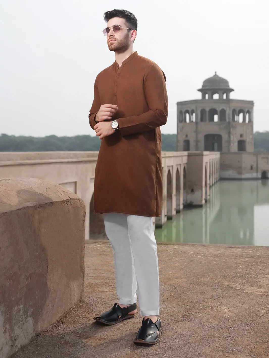 Brown Blended Kurta - Al-K-899 1