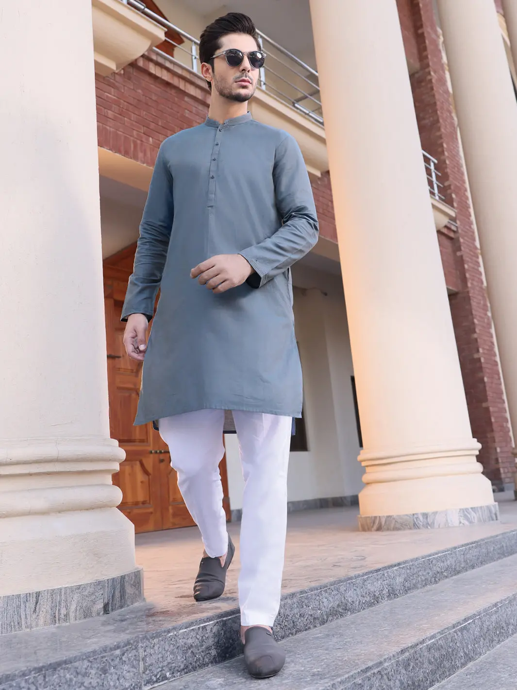 Blue Cotton Kurta - Al-K-901 1