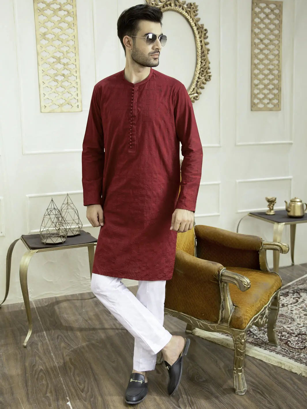 Maroon Kurta - Al-K-929D 1