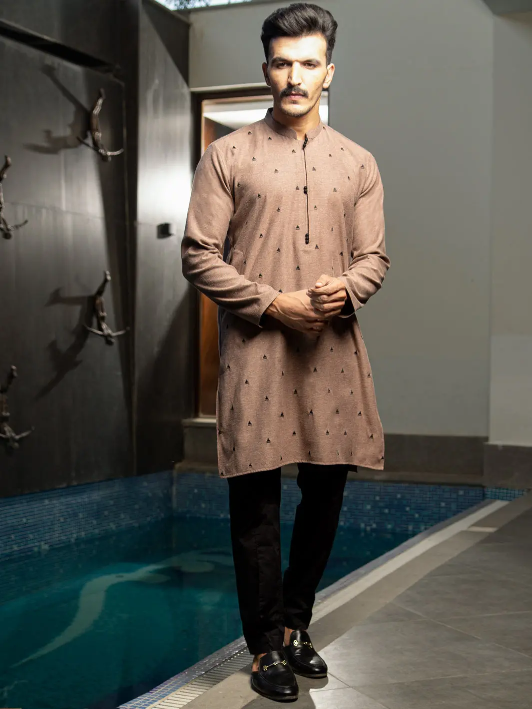 Peach Blended Kurta - Al-K-980 1