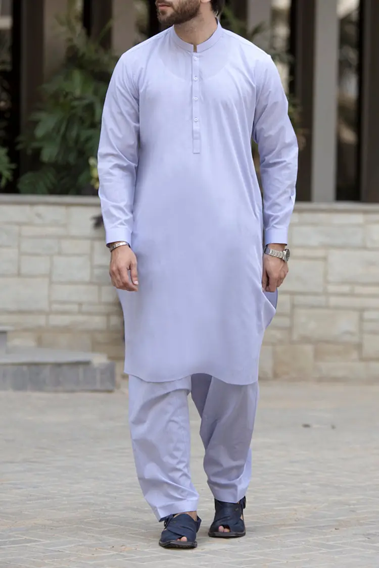 Blue Blended Kameez Shalwar - Al-Ks-2240 1