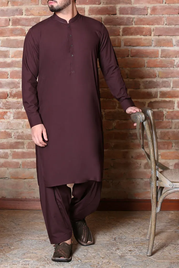 Maroon Kameez Shalwar - Al-Ks-2269 1