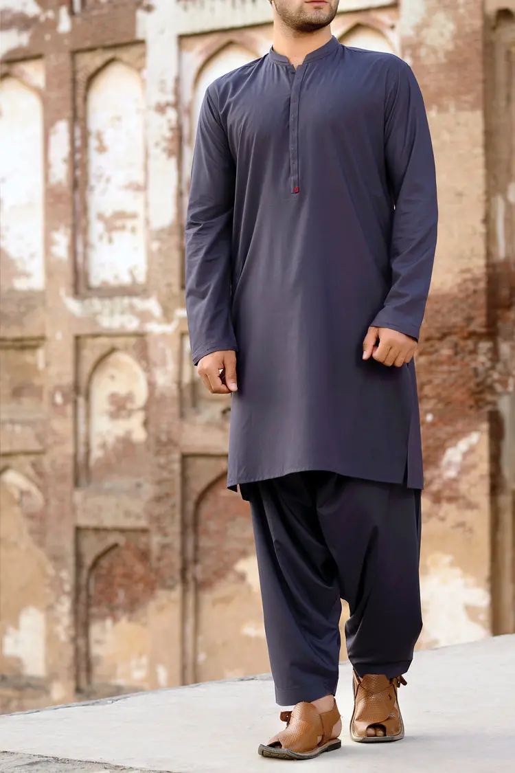 Purple Blended Kameez Shalwar - Al-Ks-2276 1