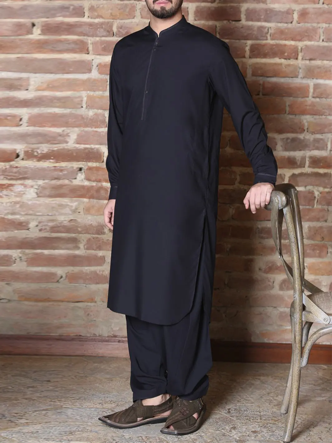 Navy Blue Kameez Shalwar - Al-Ks-2287-R2 1
