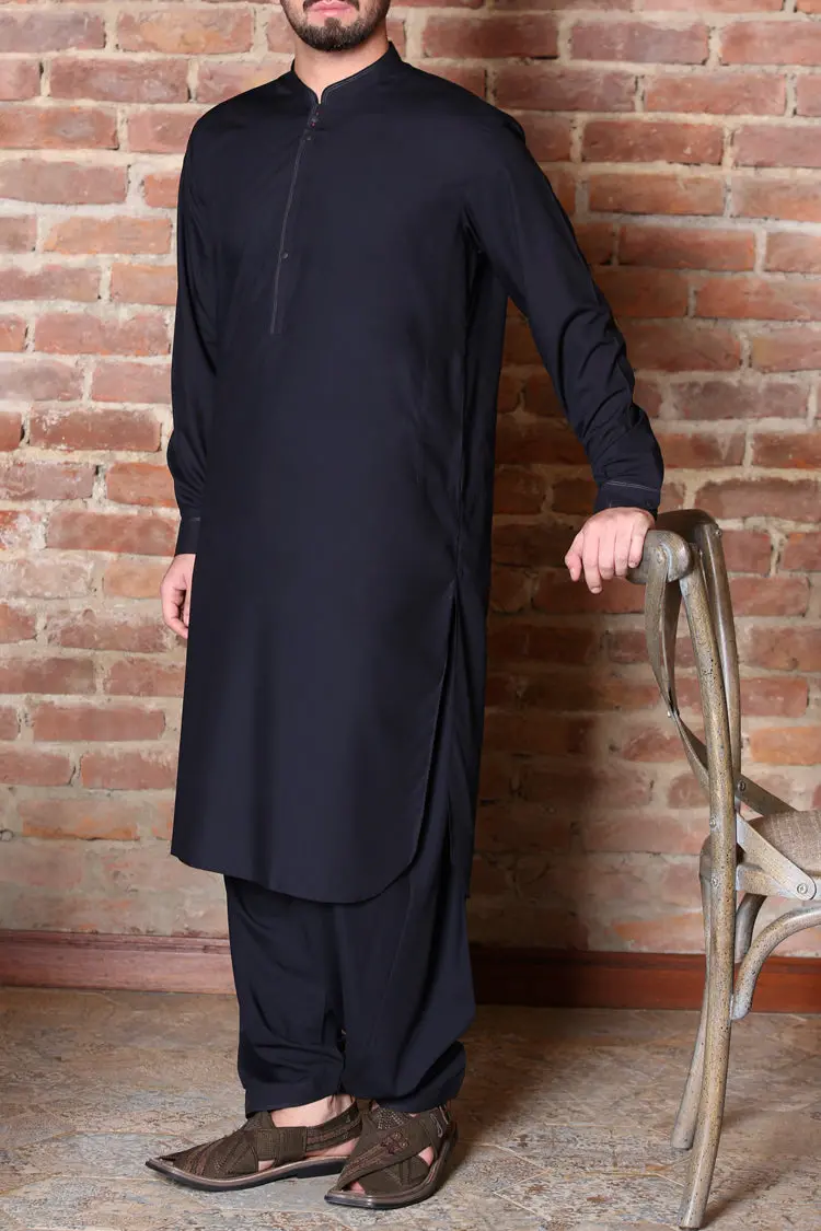 Mid Night Blue Kameez Shalwar - Al-Ks-2287 1