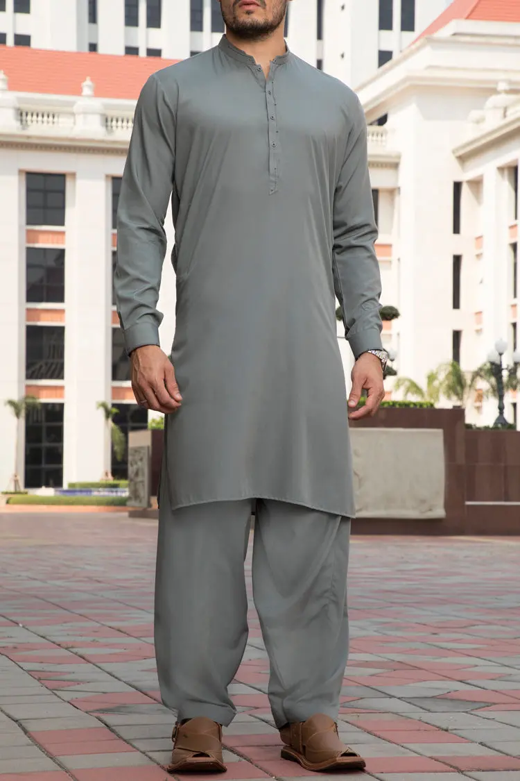 Green Blended Kameez Shalwar - Al-Ks-2315 1