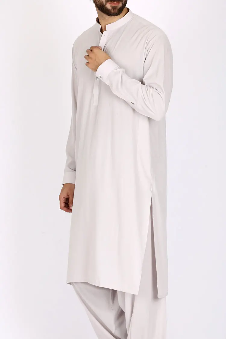 Cream Blended Kameez Shalwar - Al-Ks-2365 1