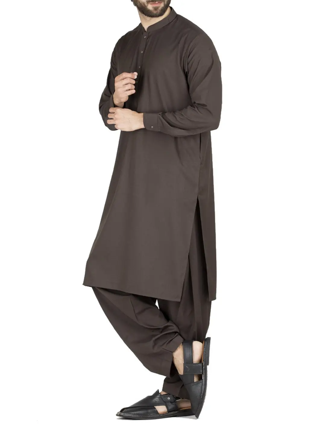 Green Blended Kameez Shalwar - Al-Ks-2432 1