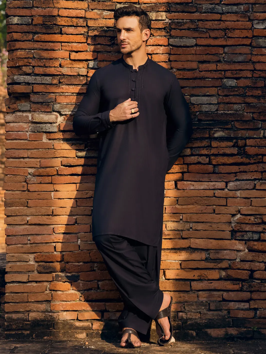 Midnight Blue Kameez Shalwar - Al-Ks-2858 1