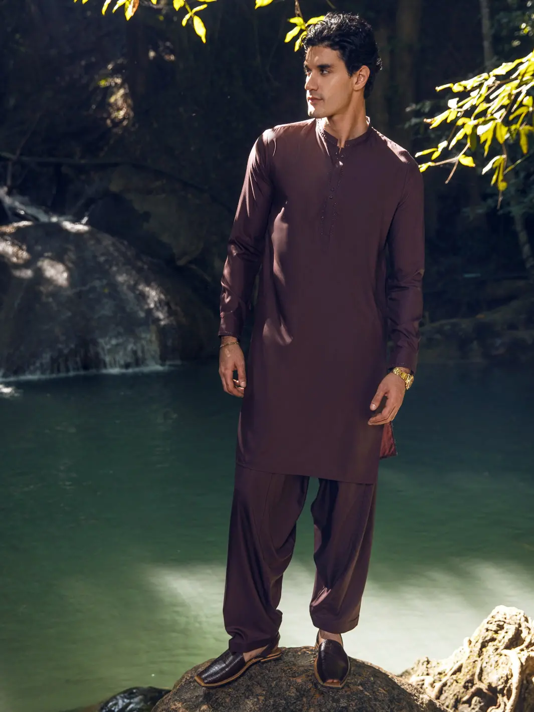 Brown Kameez Shalwar - Al-Ks-2893 1