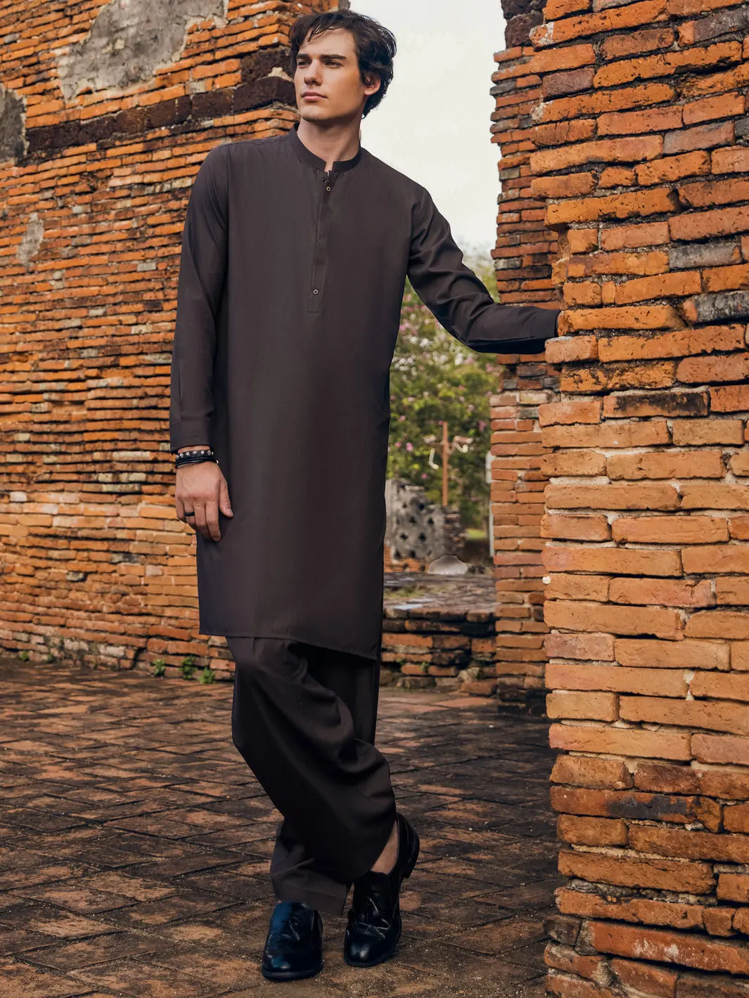 Brown Kameez Shalwar - Al-Ks-2911 1