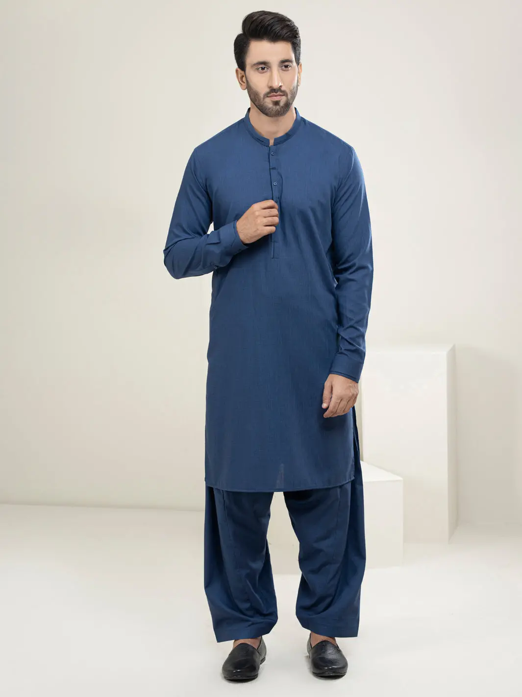 Blue Kameez Shalwar - Al-Ks-2960 1