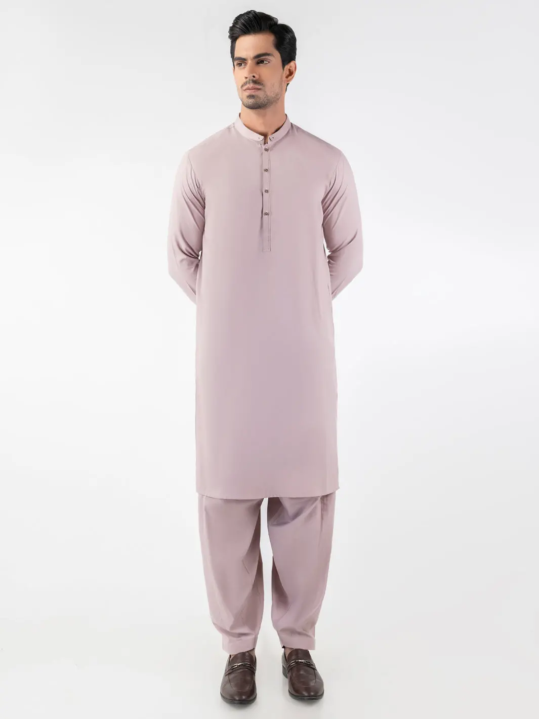 Light Purple Blended Kameez Shalwar - Al-Ks-3148 1