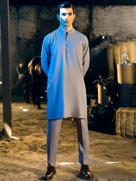 Light Green Blended Kurta Trouser - Al-Kt-2733 1