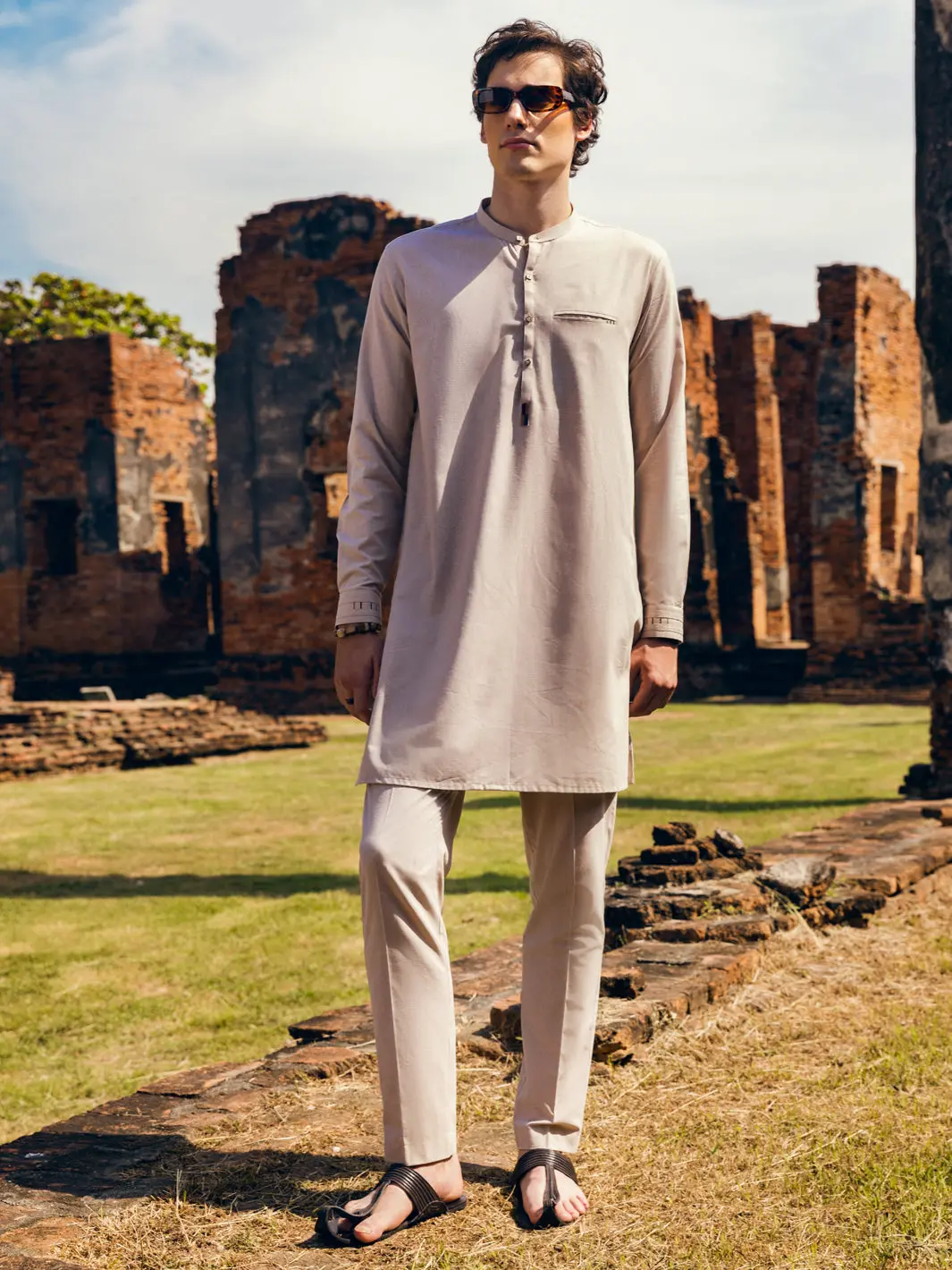 Khaki Kurta Trousers - Al-Kt-2905 1
