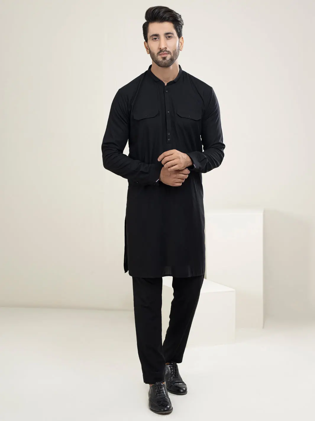 Black Kurta Trousers - Al-Kt-2969 1
