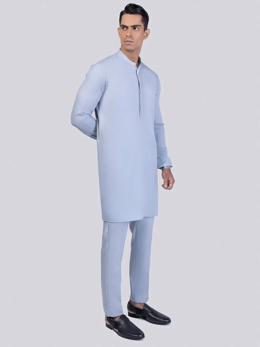 Light Blue Kurta Trousers - Al-Kt-3012 1