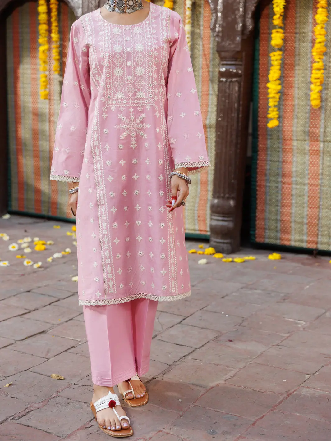 Pink Cambric Kurti - Al-Lk-1064 1