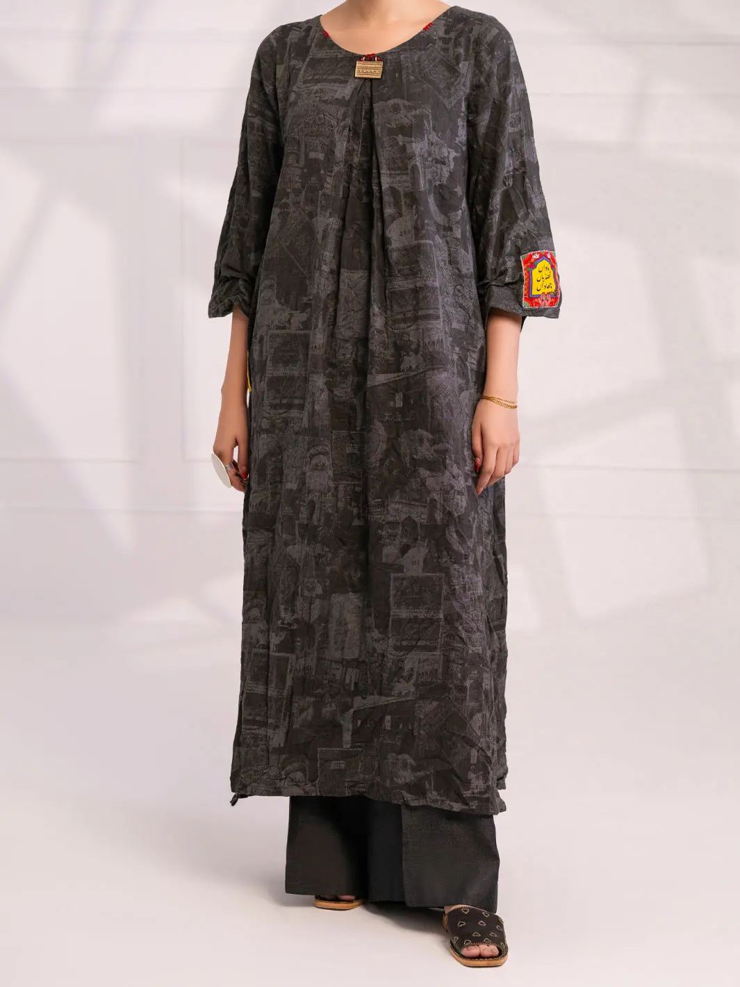 Charcoal Denim Kurti - Al-Lk-1078 1