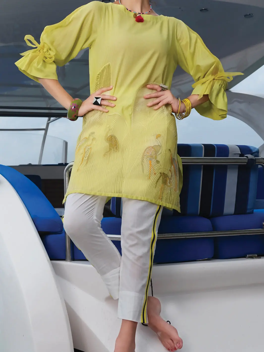 Lime Lawn Tunic - Lk-655 1