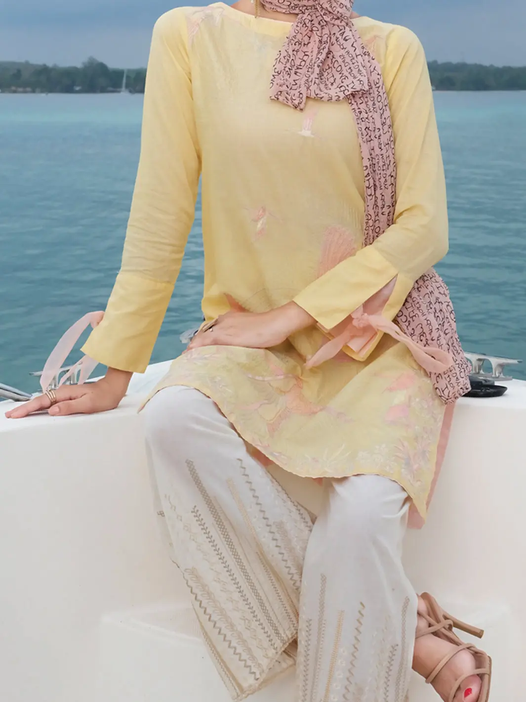 Yellow Lawn Tunic - Lk-658 1