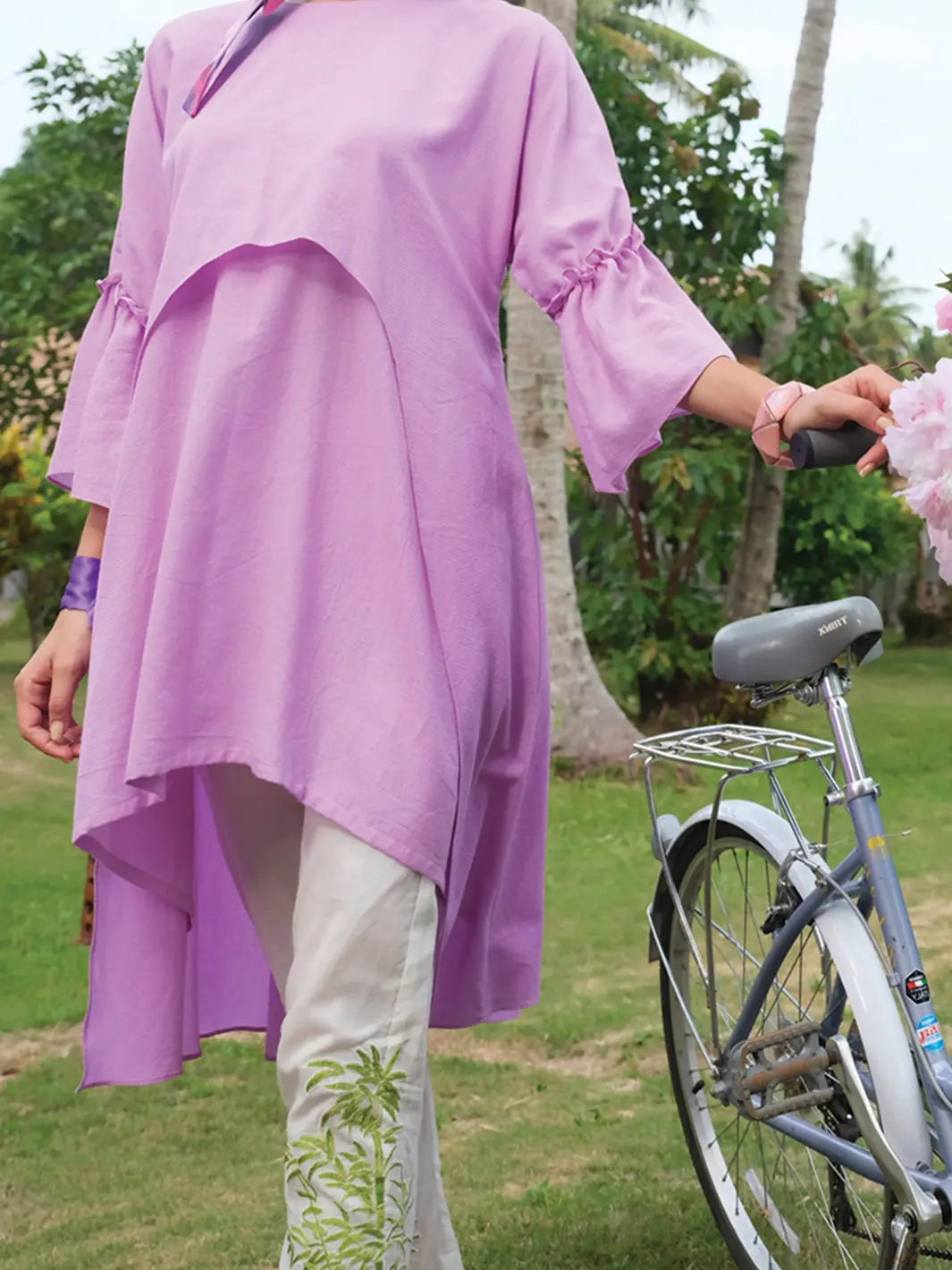 Purple Jacquard Tunic - Lk-662 1