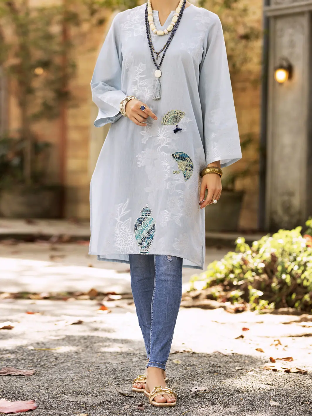 Sky Blue Kurti - Al-Lk-893 1