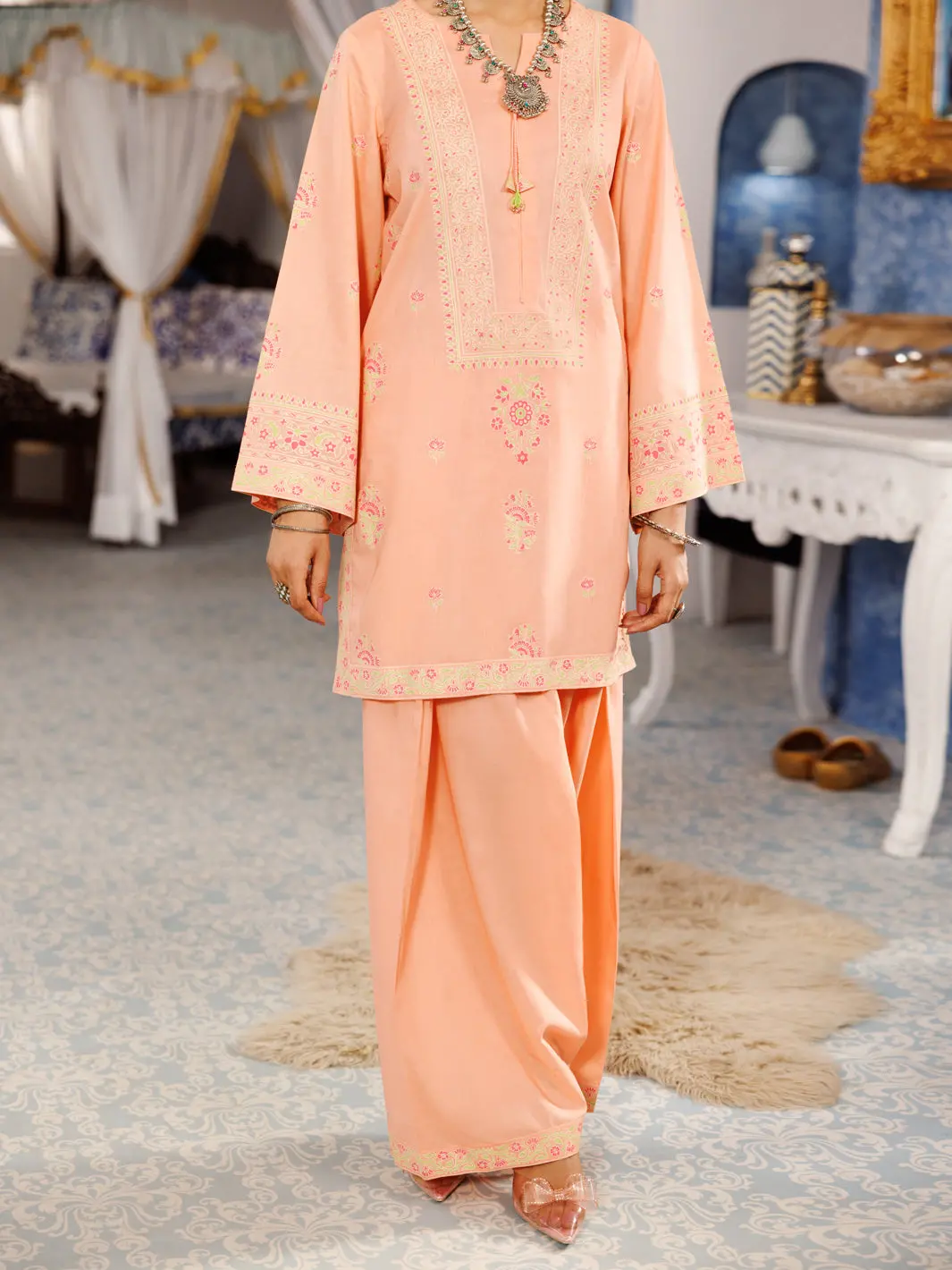 Pink Cambric 2Pc Stitched - Al-2Ps-Lks-1056 1