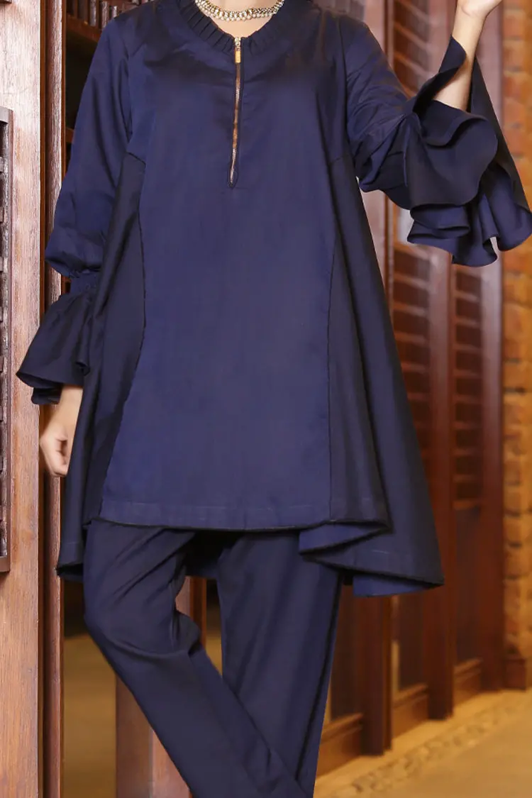 Blue Denim 2Pc Formal Stitched - Al-Lks-194 1