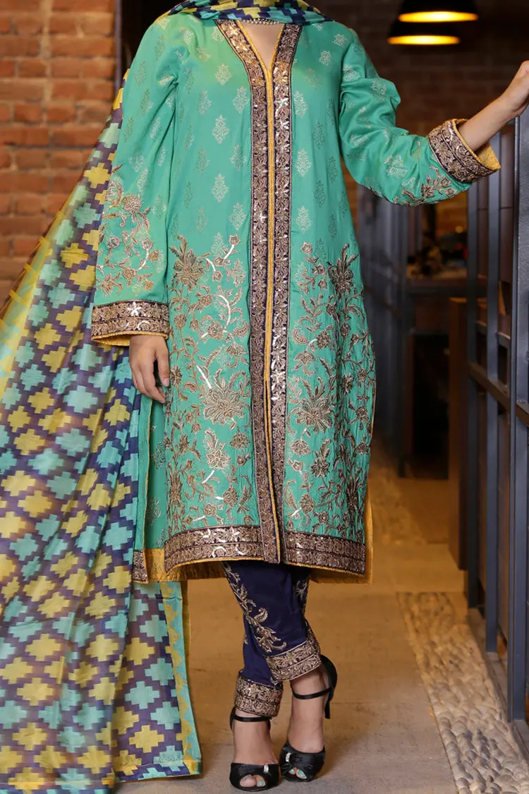 Green 3Pc Unstitched - Al-Ls-Un-169 1