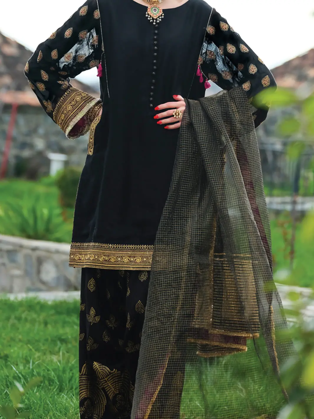 Black Viscose 3 Piece Formal Suit - Ls-241 1