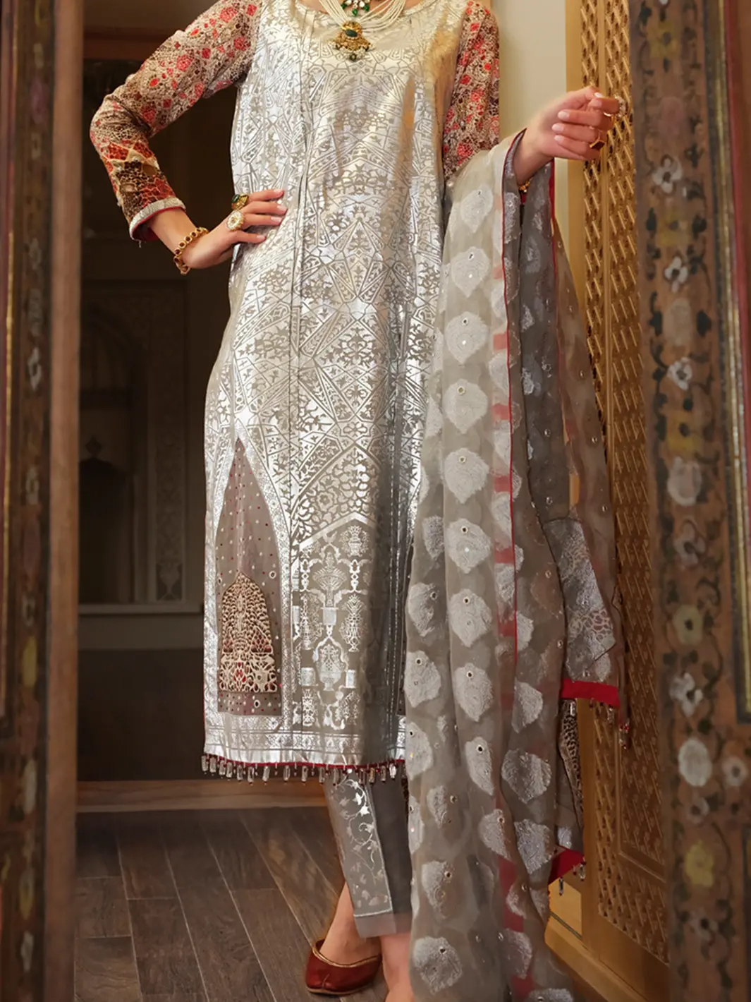 Grey Silk 2Pc Formal Suit - Ls-252 1