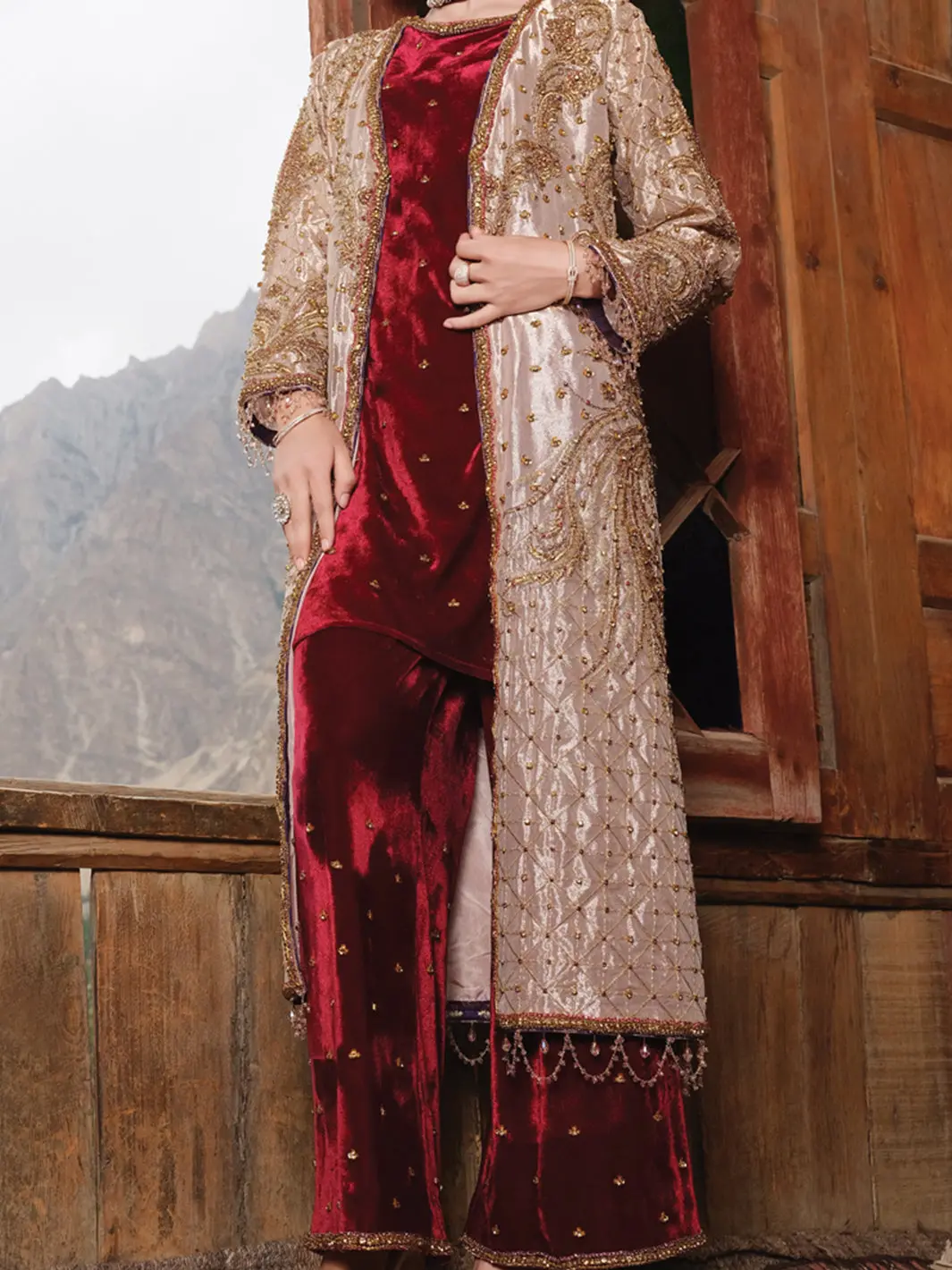 Rose Pink Velvet 2Pc Formal Suit - Ls-272 1