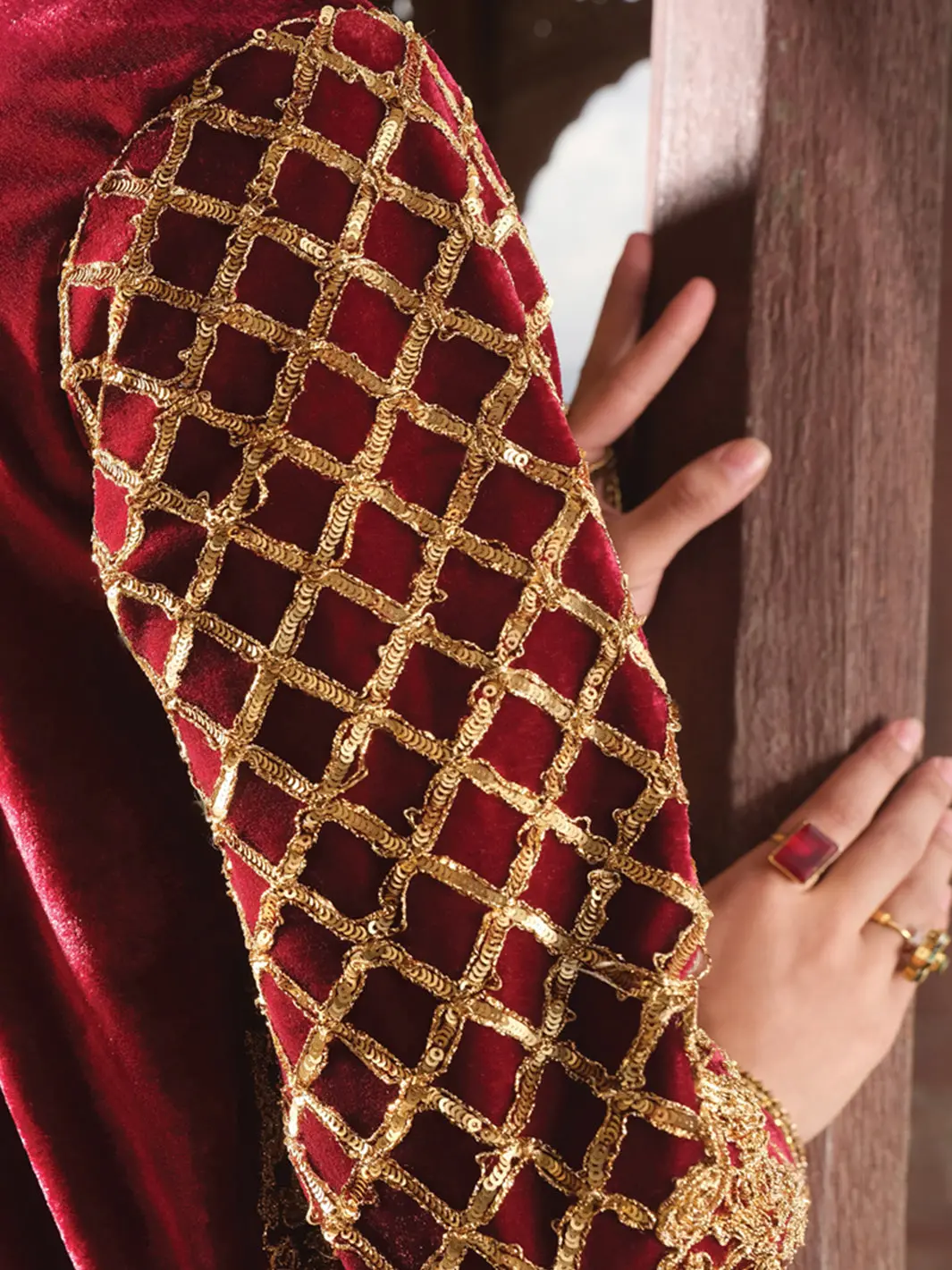 Gold Velvet 3 Piece Formal Suit - Ls-275 4