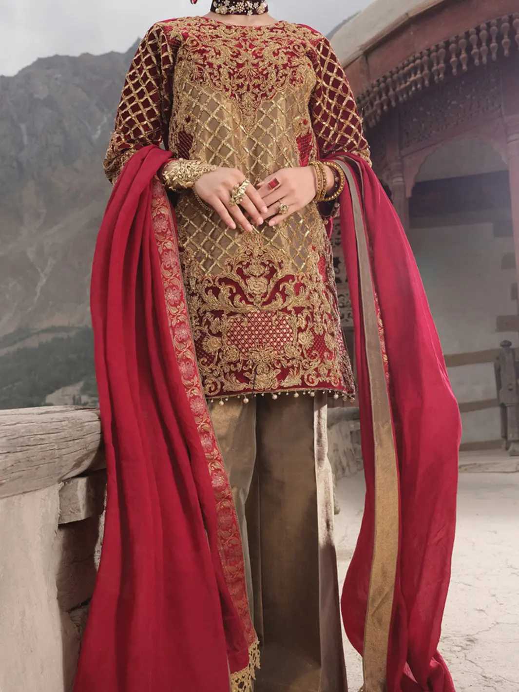Gold Velvet 3 Piece Formal Suit - Ls-275 1
