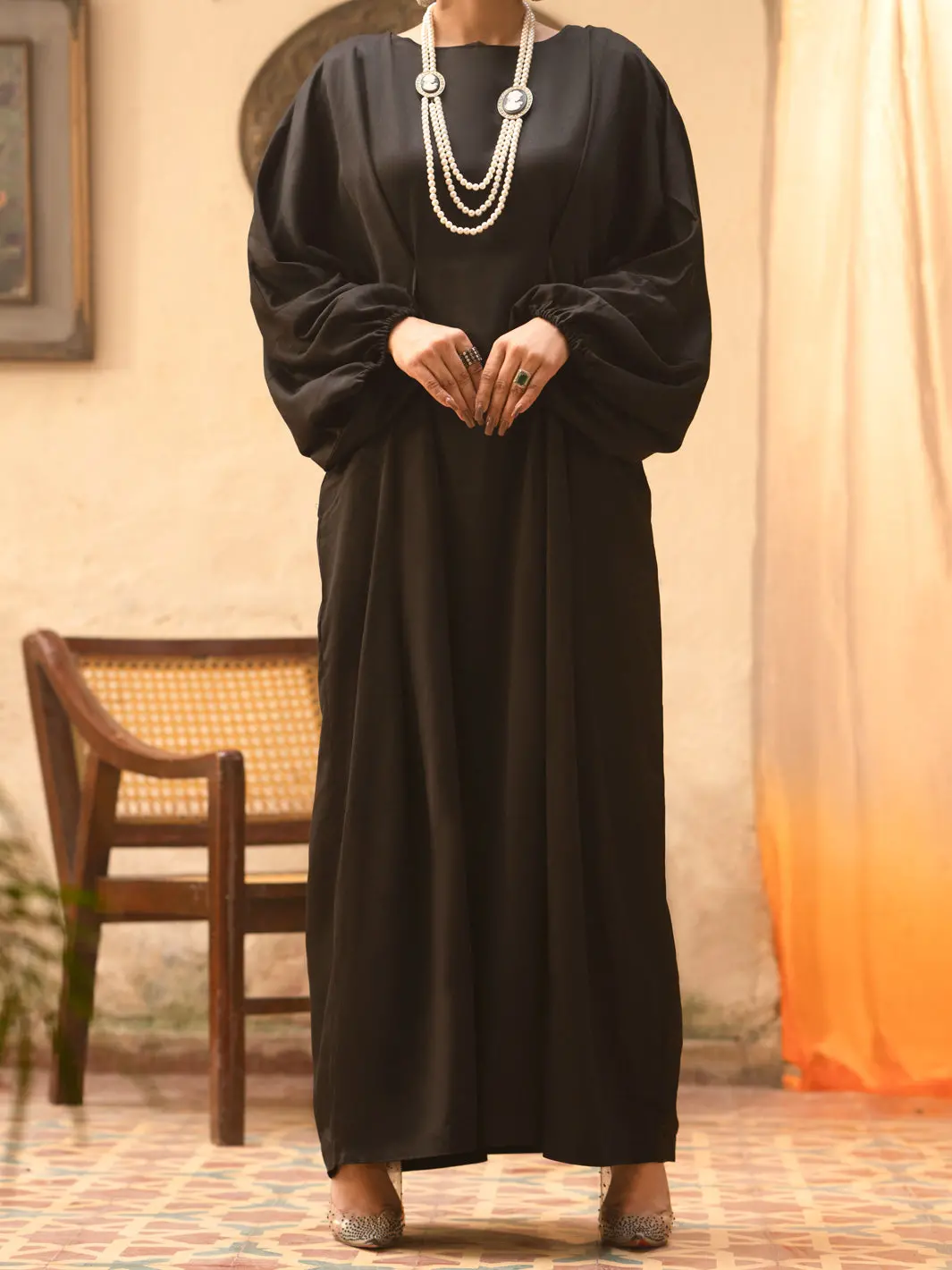 Black Dobby Formal Kurti - Al-Ls-Lkd-418 1