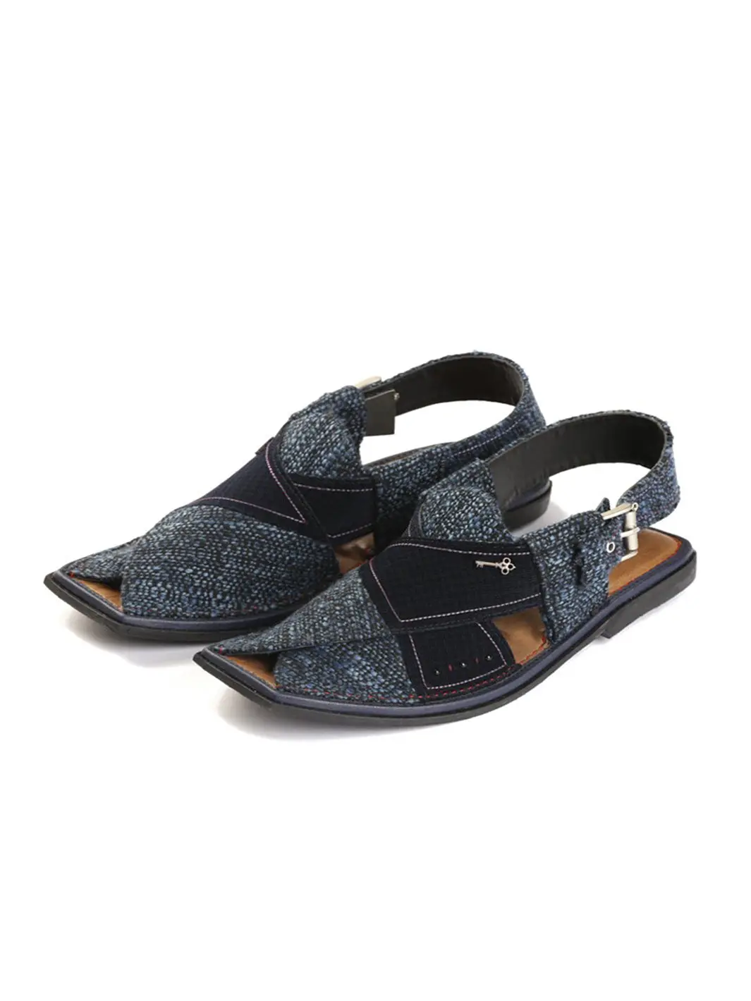 Blue Peshawari Chappal - Mfw-Fb-044 1