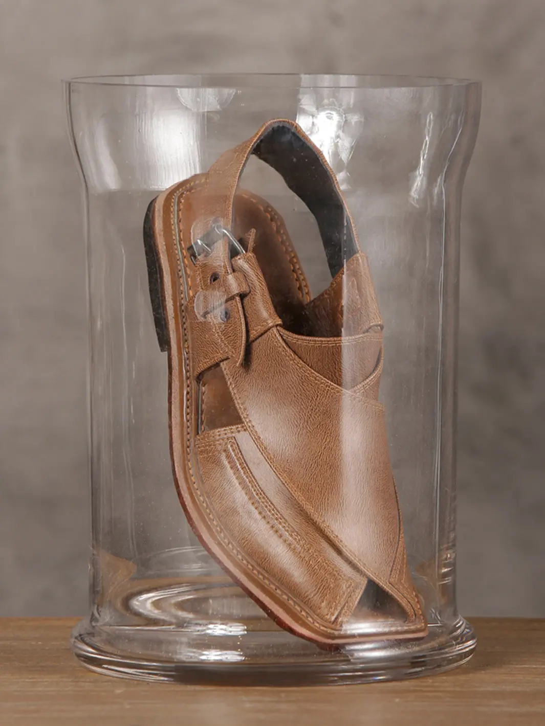 Camel Brown Leather Peshawari Chappal - Mfw-Hc-007 1
