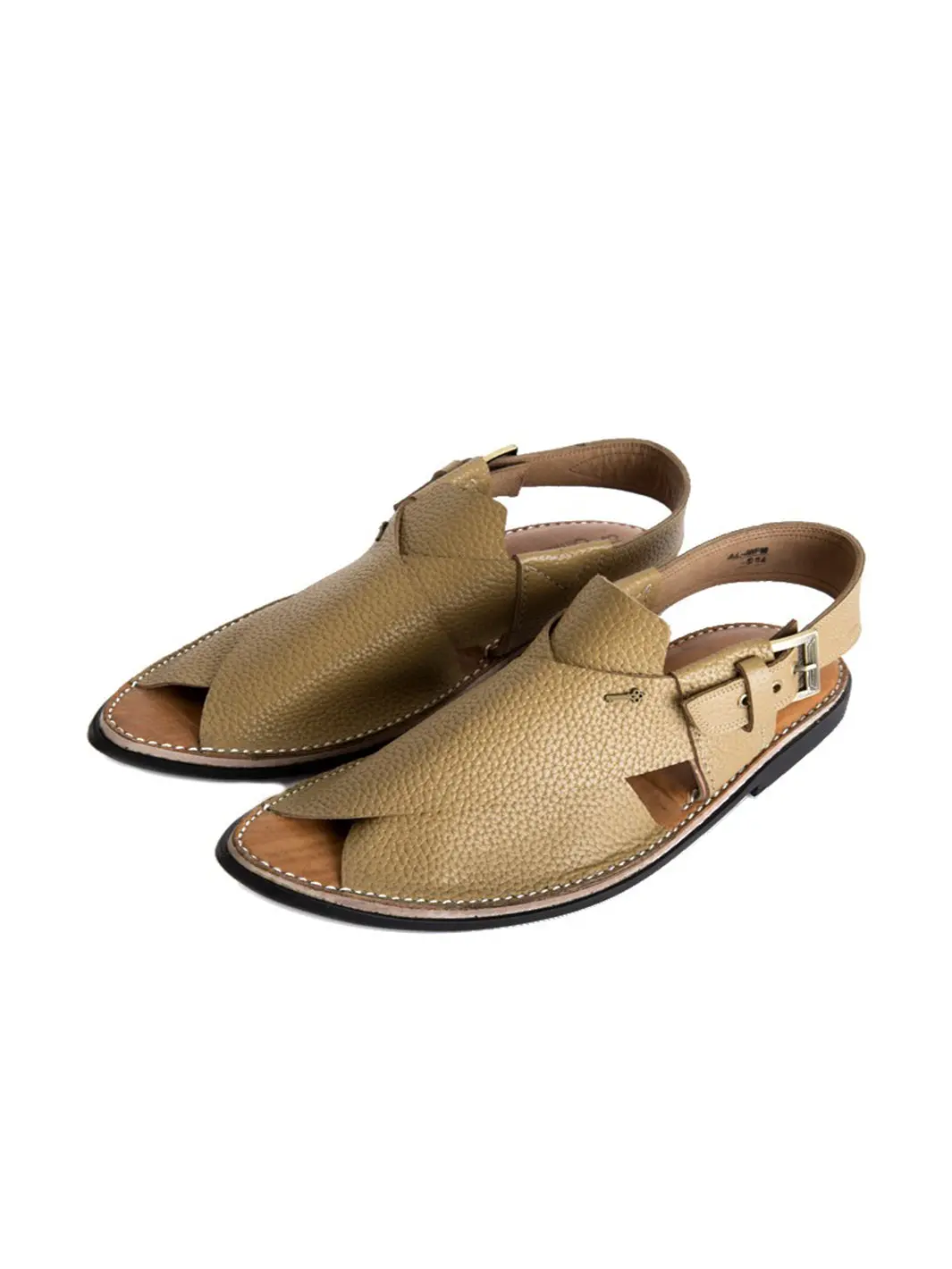 Fawn Leather Peshawari Chappal - Mfw-Hc-014 1
