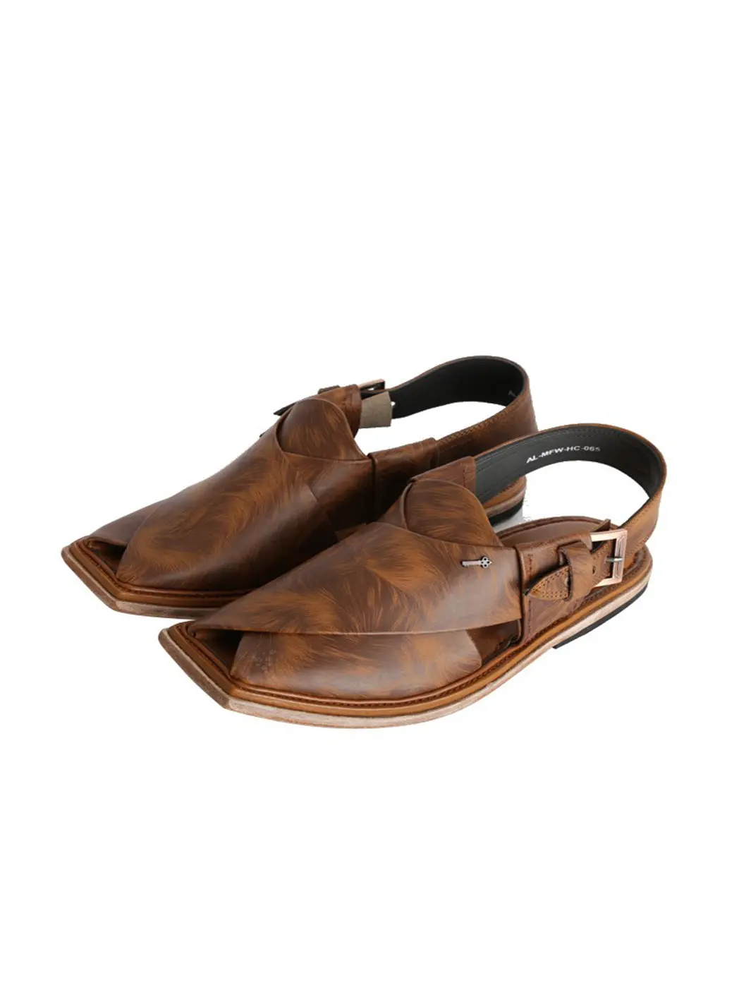 Brown Leather Peshawari Chappal - Mfw-Hc-065 1